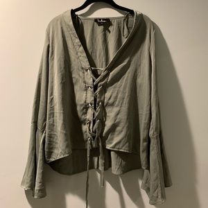 LuLus tie up blouse